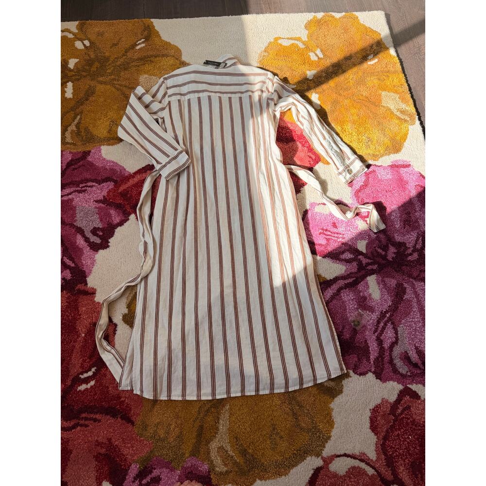 Velvet Heart Joselle, Long,Tab Sleeve, Button Down Dress, Linen Blend - Picture 7 of 9